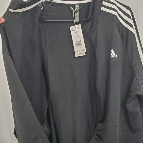 Adidas Essentials Warm Up 3 Stripe Track Jacket Top Women Size 3XL NWT - Picture 9 of 15